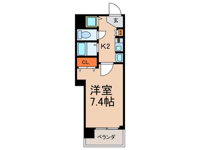 プレサンス京都四条烏丸クロス(1K/5階)の間取り写真