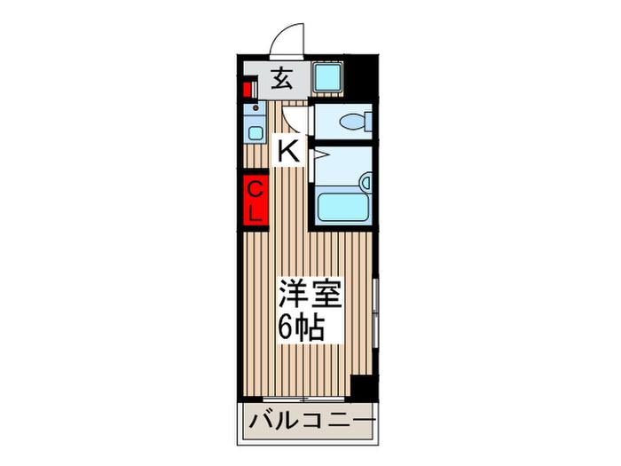 サマレジデンス(1K/4階)の間取り写真