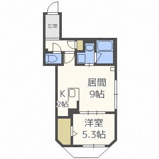 シティレジデンス北13条東(1LDK/4階)の間取り写真