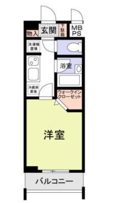 ヴィラ・ロクロー(1K/1階)の間取り写真