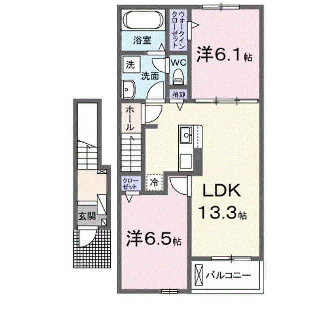 リベーラレシデンシア(2LDK/2階)の間取り写真