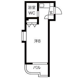 ジョイフル藤ヶ丘(ワンルーム/2階)の間取り写真