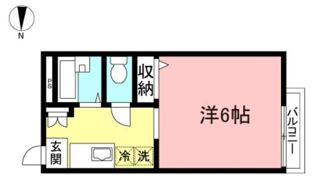 リヴィエールドカワワ(1K/1階)の間取り写真