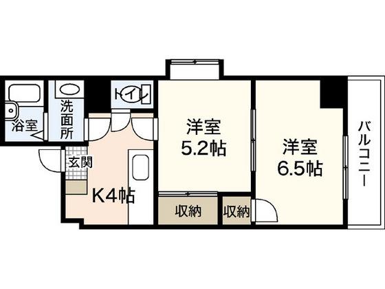 第18やたがいビル(2K/10階)の間取り写真