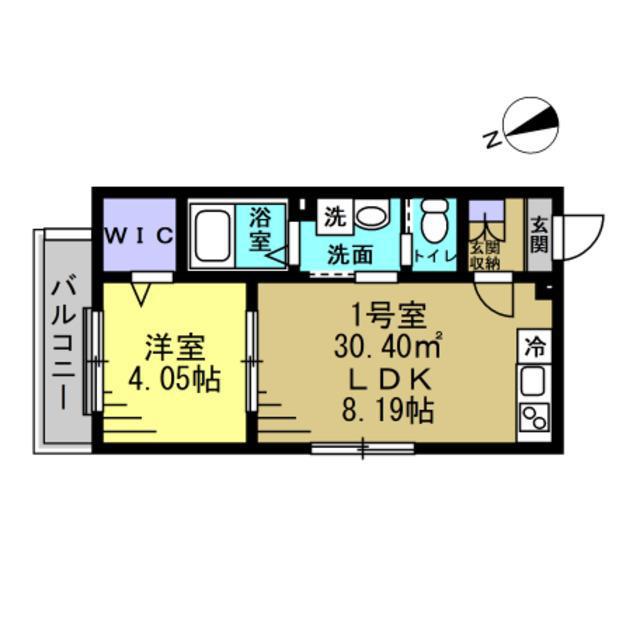 コンフォート薬園台(1LDK/2階)の間取り写真