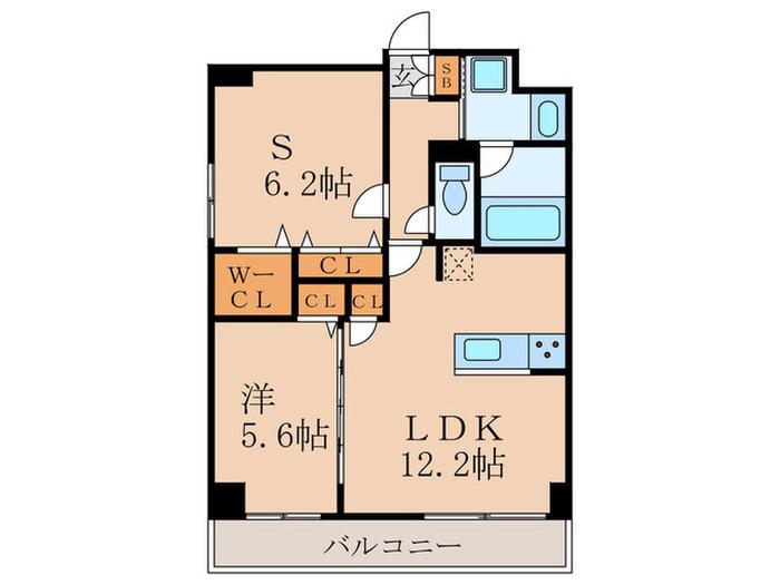 サウスシャノイチ(1SLDK/3階)の間取り写真