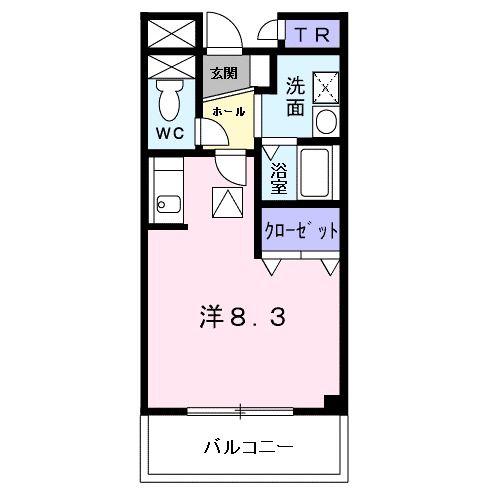 アルトパラーシオ(ワンルーム/1階)の間取り写真