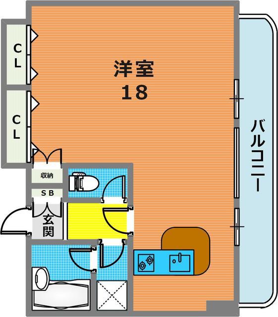 NEO壱番館(ワンルーム/5階)の間取り写真