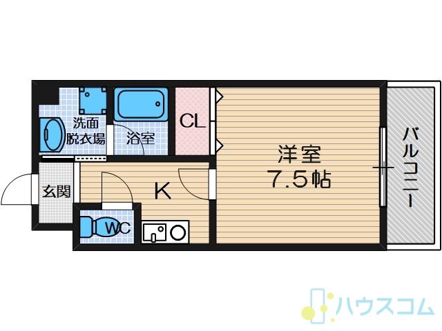 エルカーサ正雀2(1K/2階)の間取り写真