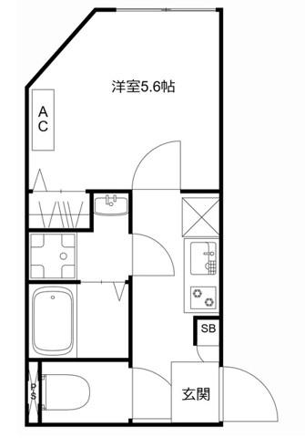 MQUARTO志木(1K/3階)の間取り写真