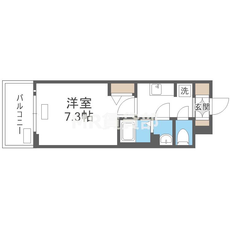 レシオス天王寺(1K/6階)の間取り写真