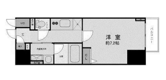 ズーム九段下(1K/2階)の間取り写真