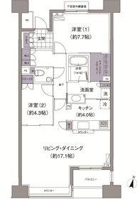 アビティ目黒(2LDK/4階)の間取り写真