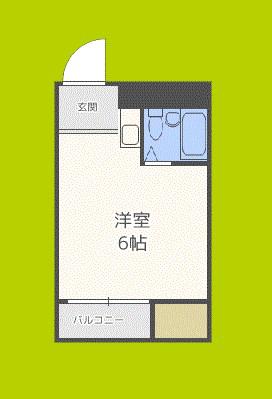 グランソシエ住之江(ワンルーム/3階)の間取り写真