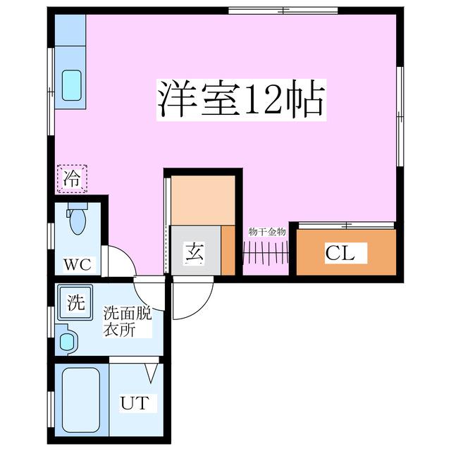 Mハイツ(ワンルーム/2階)の間取り写真