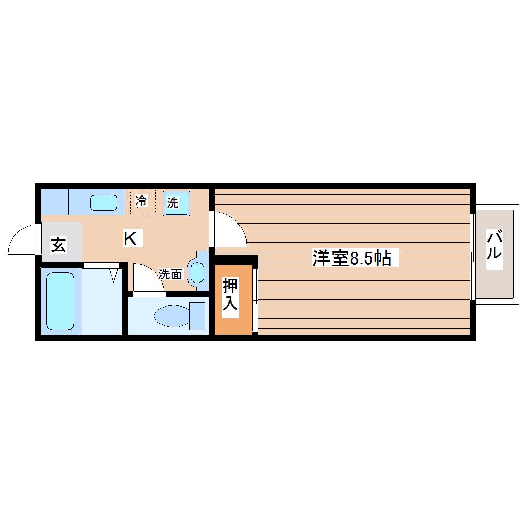 ソフィアハイツ(1K/1階)の間取り写真