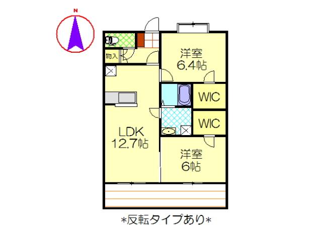 プラトヤヤ(2LDK/1階)の間取り写真