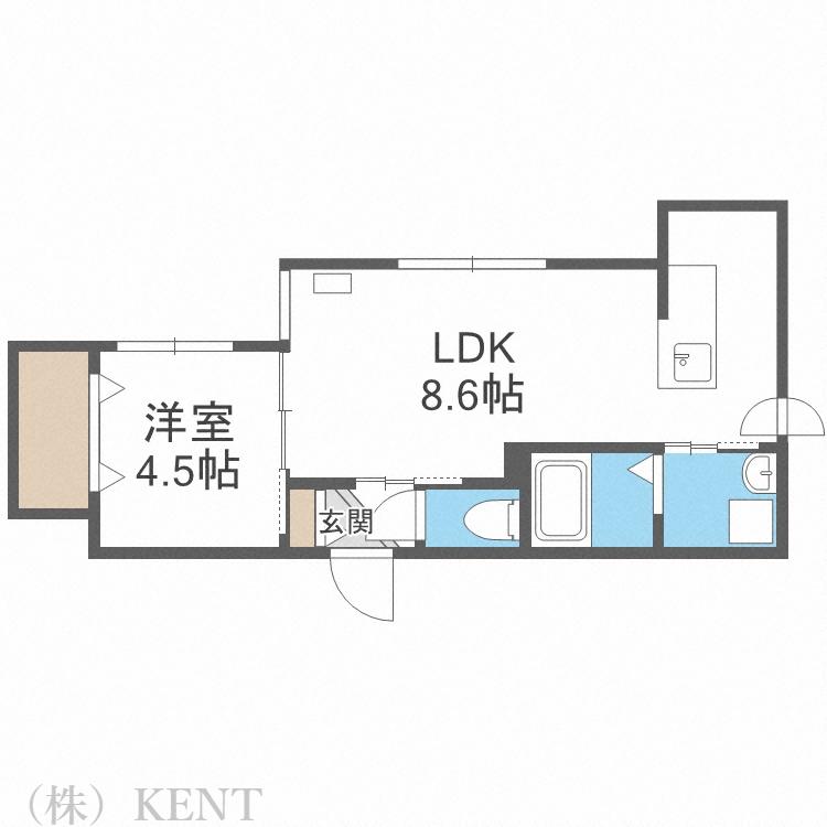 BALBONI表参道(1LDK/3階)の間取り写真