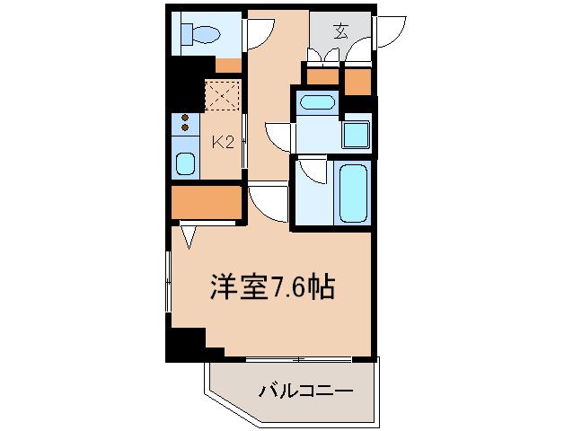 HF早稲田レジデンス(1K/4階)の間取り写真