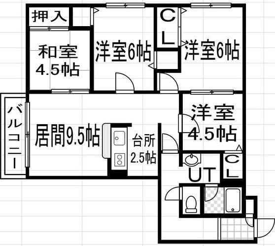 レジデンツビーネ(4LDK/3階)の間取り写真