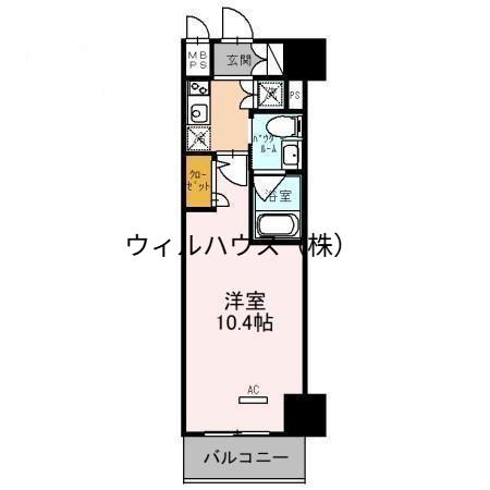 フェニックスレジデンス堺東(1K/6階)の間取り写真
