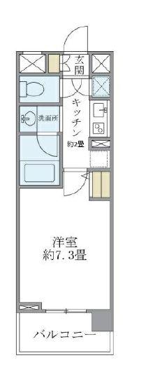 バンクサイドコート常盤(1K/4階)の間取り写真