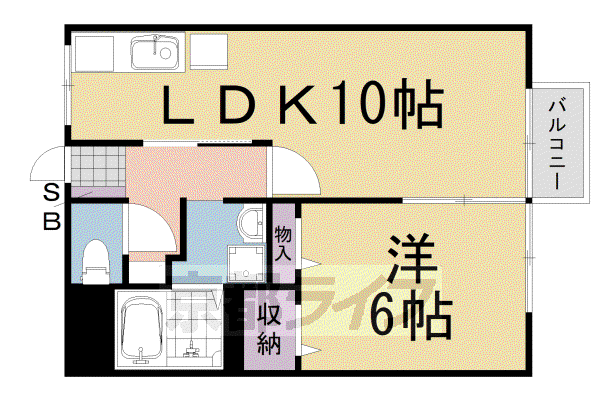 ハイツ吉田(1LDK/1階)の間取り写真