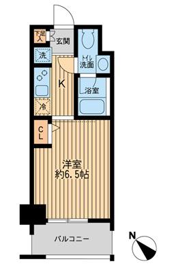 KDXレジデンス多摩川 (1K/4階)の間取り写真