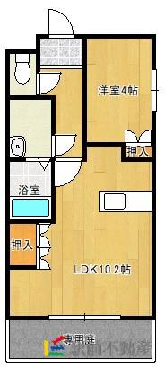 エバー・コンフォース(1LDK/2階)の間取り写真