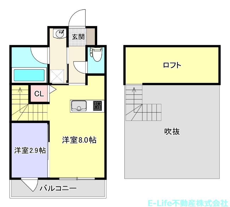 LIFE月出I(1LDK/3階)の間取り写真