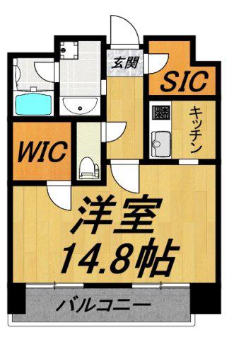 メゾン ド オーキッド(ワンルーム/8階)の間取り写真