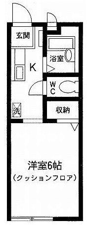 CASA VIOLAI(1K/1階)の間取り写真