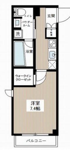 AXAS南蒲田アジールコート(1K/2階)の間取り写真