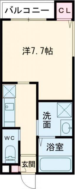 イリスコート忍ヶ丘II(1K/2階)の間取り写真