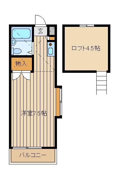 柳沢コーポII(ワンルーム/1階)の間取り写真