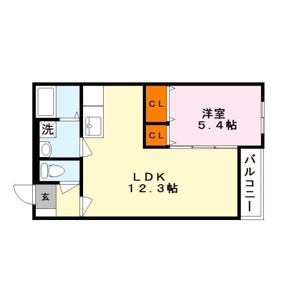 ANESIS守山3(1LDK/1階)の間取り写真
