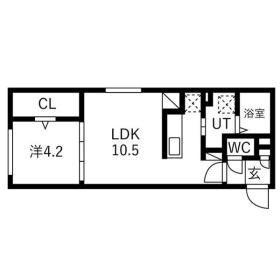 厚別中央4-4MS(1LDK/3階)の間取り写真