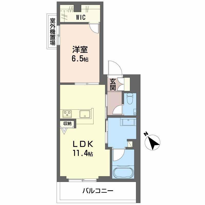 ラ ピエノ(1LDK/2階)の間取り写真