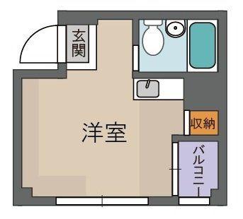 Y・M HOUSE(ワンルーム/1階)の間取り写真