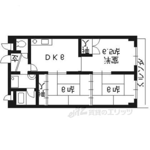 シャトー嵐望(3LDK/2階)の間取り写真