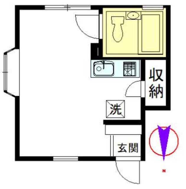 サクラレヂデンス(ワンルーム/1階)の間取り写真