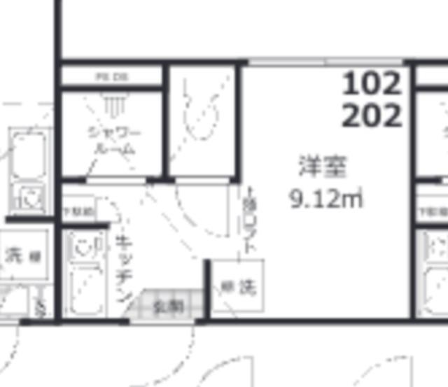 FITZ ROY千住102(ワンルーム/1階)の間取り写真