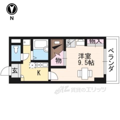 レオパレス三井田(1K/4階)の間取り写真
