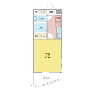 マンションヒエロ(1K/2階)の間取り写真