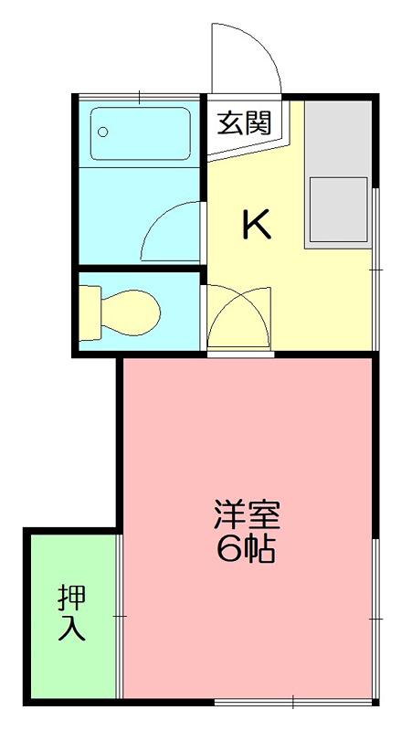 インベストメント南矢名(1K/2階)の間取り写真