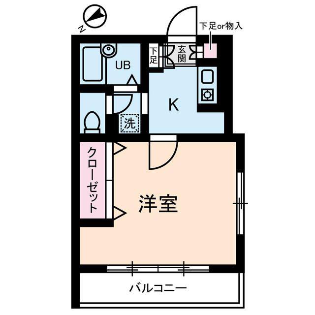 グレース布施(1K/1階)の間取り写真