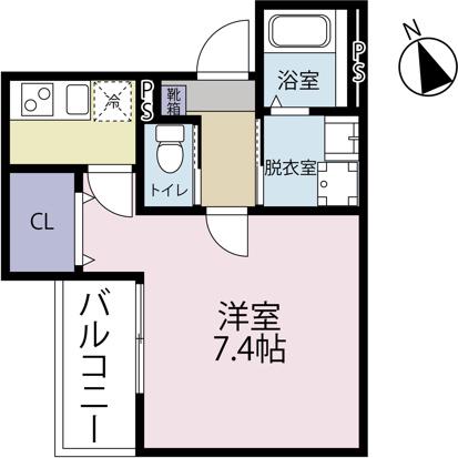 ヴィレスタ鹿島田(1K/3階)の間取り写真