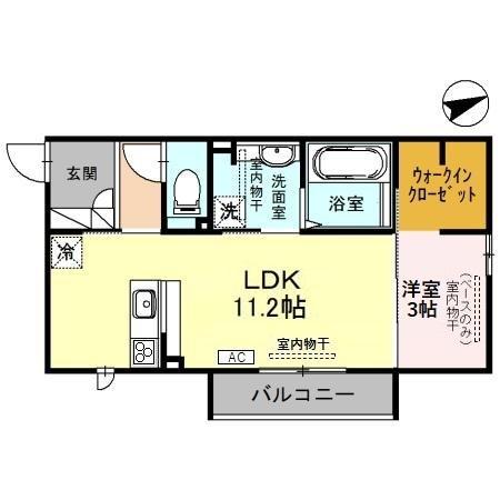 ミレット(1LDK/3階)の間取り写真