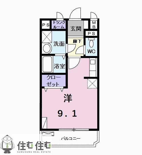 KURASUKA12(2DK/2階)の間取り写真
