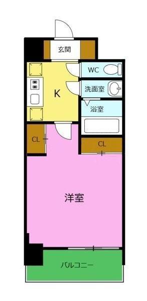 GLUCKMAISONS-SAKAI16(1K/8階)の間取り写真